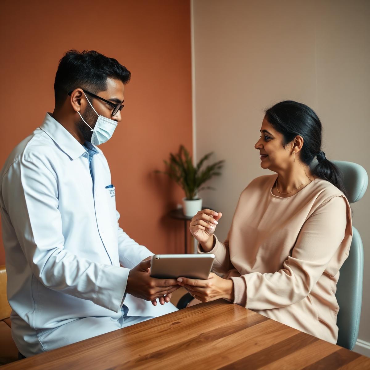 Placeholder photograph of a treatment plan discussion