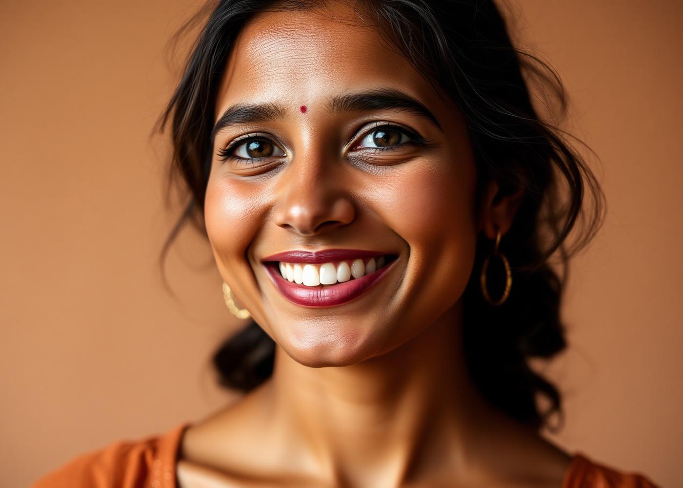 Placeholder image — natural smile portrait