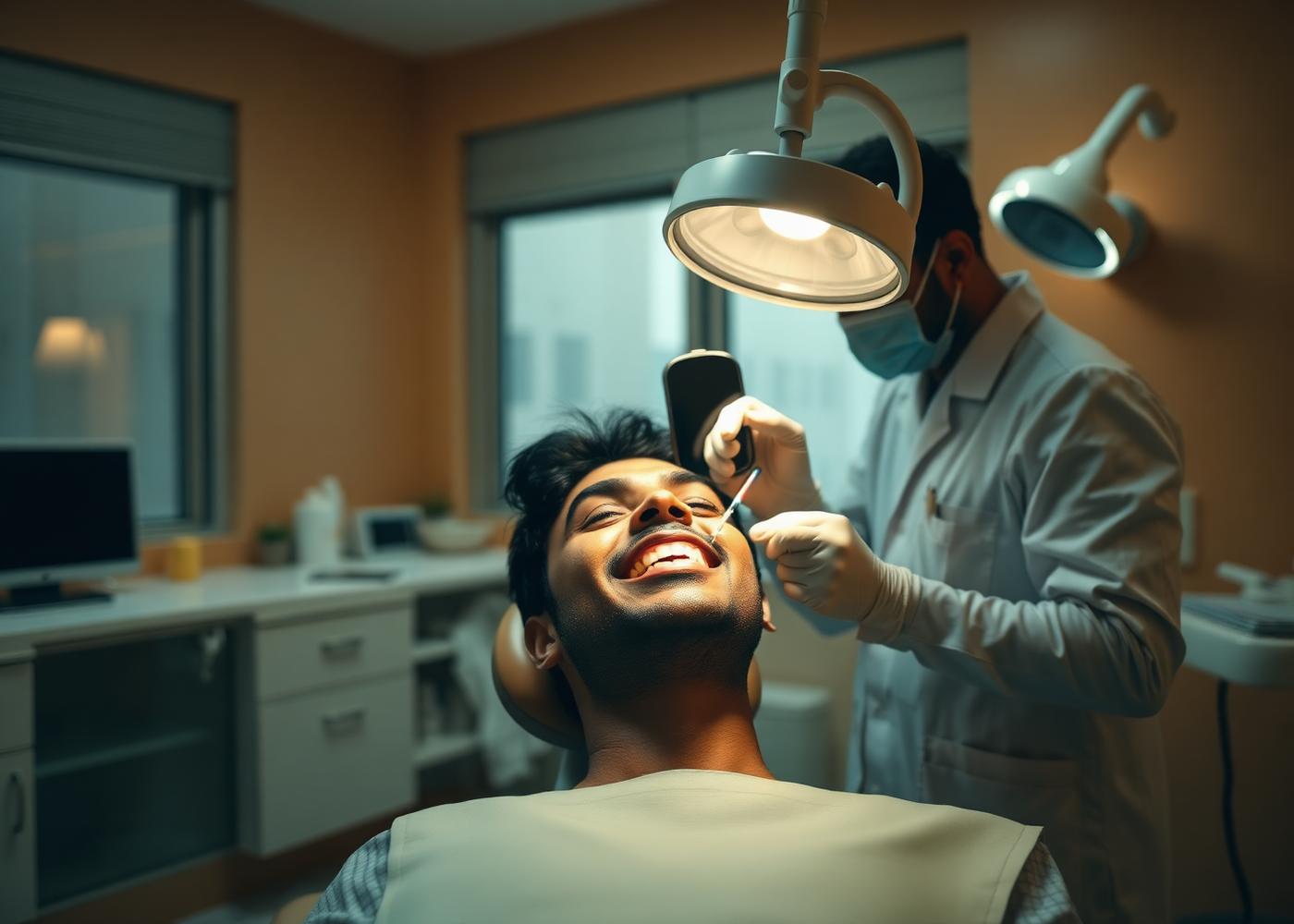 Placeholder image — routine dental examination in a modern clinic