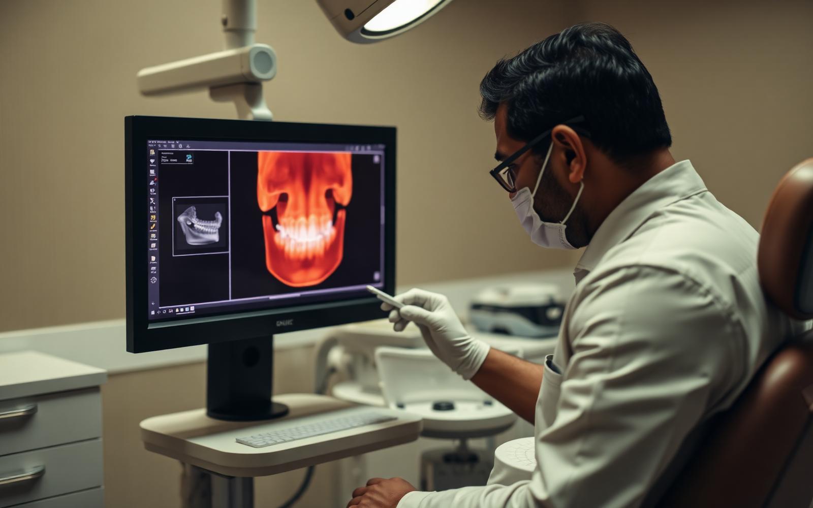 Placeholder photograph of digital dental diagnostics
